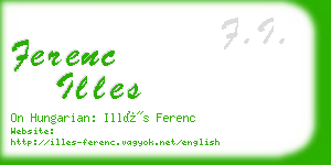 ferenc illes business card